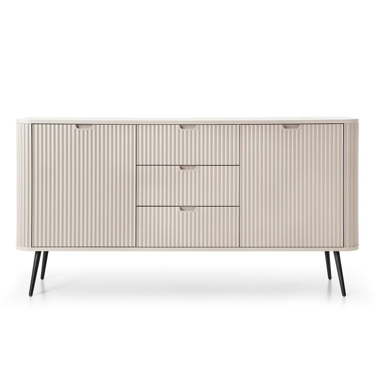 SIDEBOARD ZENZERO 168/87/39 cm mit 3 Schubladen 2 Türen Kaschmir - Kaschmir, Holzwerkstoff (168/87/39cm) - MASSENO