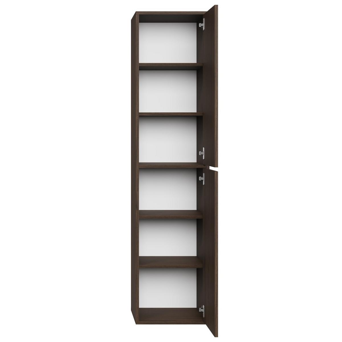 BADEZIMMERSCHRANK Mali mit 2 Türen Walnuss Braun - 38 x 33 x 160 cm - Walnussfarben, Holz (38/170/33cm) - Badplaats