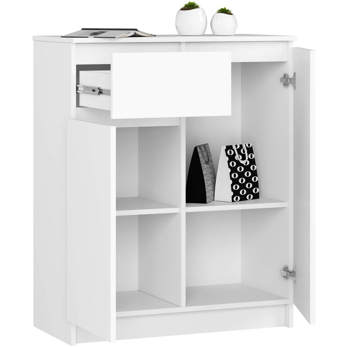 KOMMODE Weiß 99/80/40 - Weiß, Holzwerkstoff (80/99/40cm) - RAUMHIRSCH FURNITURE