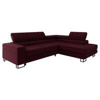 ECKSOFA Laris Premium, Seite: Rechts - Bordeaux/Schwarz, Holz/Textil (271/203cm) - MIRJAN24