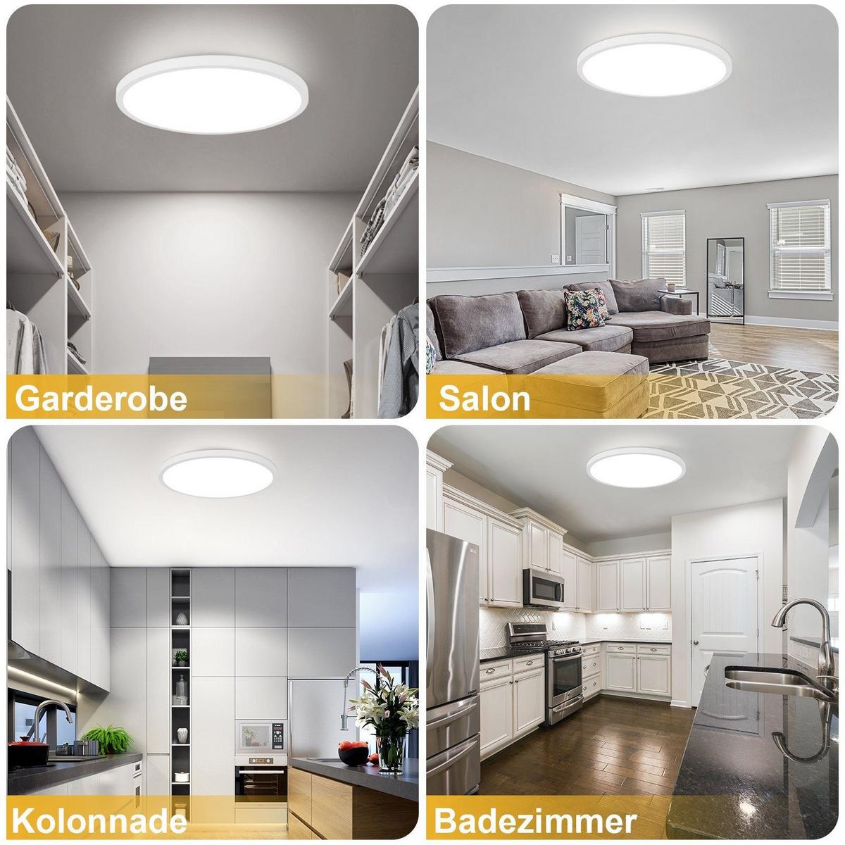LED-DECKENLEUCHTE Macgregor 30/30/2.4cm - Weiß, Kunststoff (30/30/2.4cm) - Nettlife