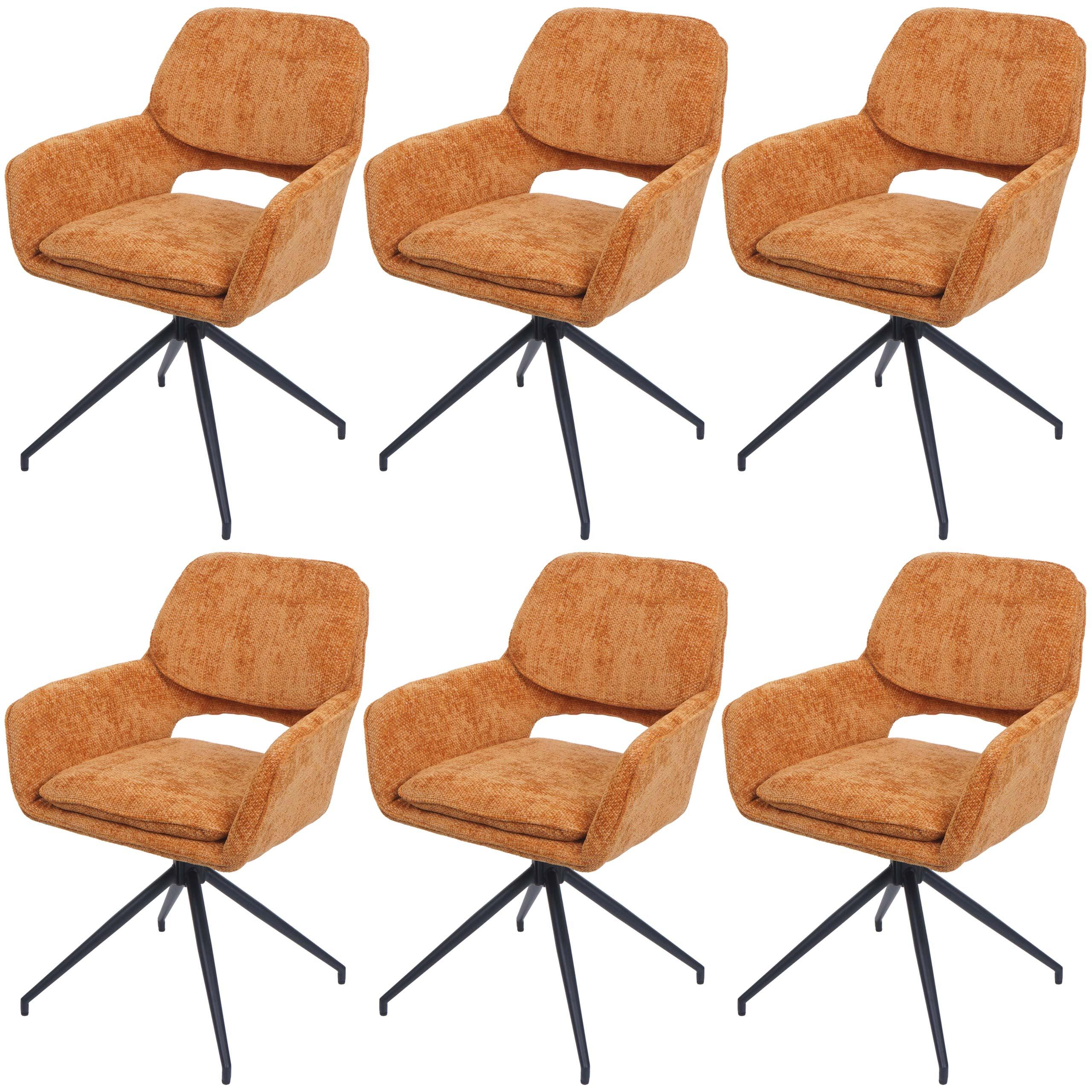 ESSZIMMERSTUHL Orange 6er-Set - Currygelb/Orange, Textil (57/86/61cm) - MCW