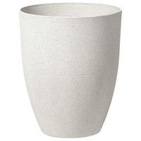 BLUMENTOPF cremeweiß rund 43/43/52 cm Croton - Weiß, Stein (52cm) - Beliani