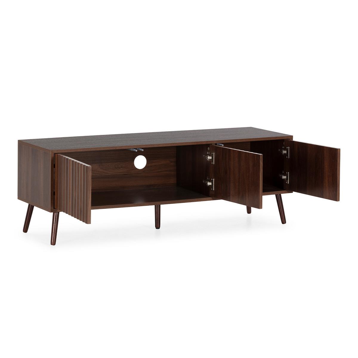 TV-ELEMENT Lluvia 3 Türen, Walnuss-Effekt - Walnussfarben, Holzwerkstoff (130/45/40cm) - VS Venta-stock