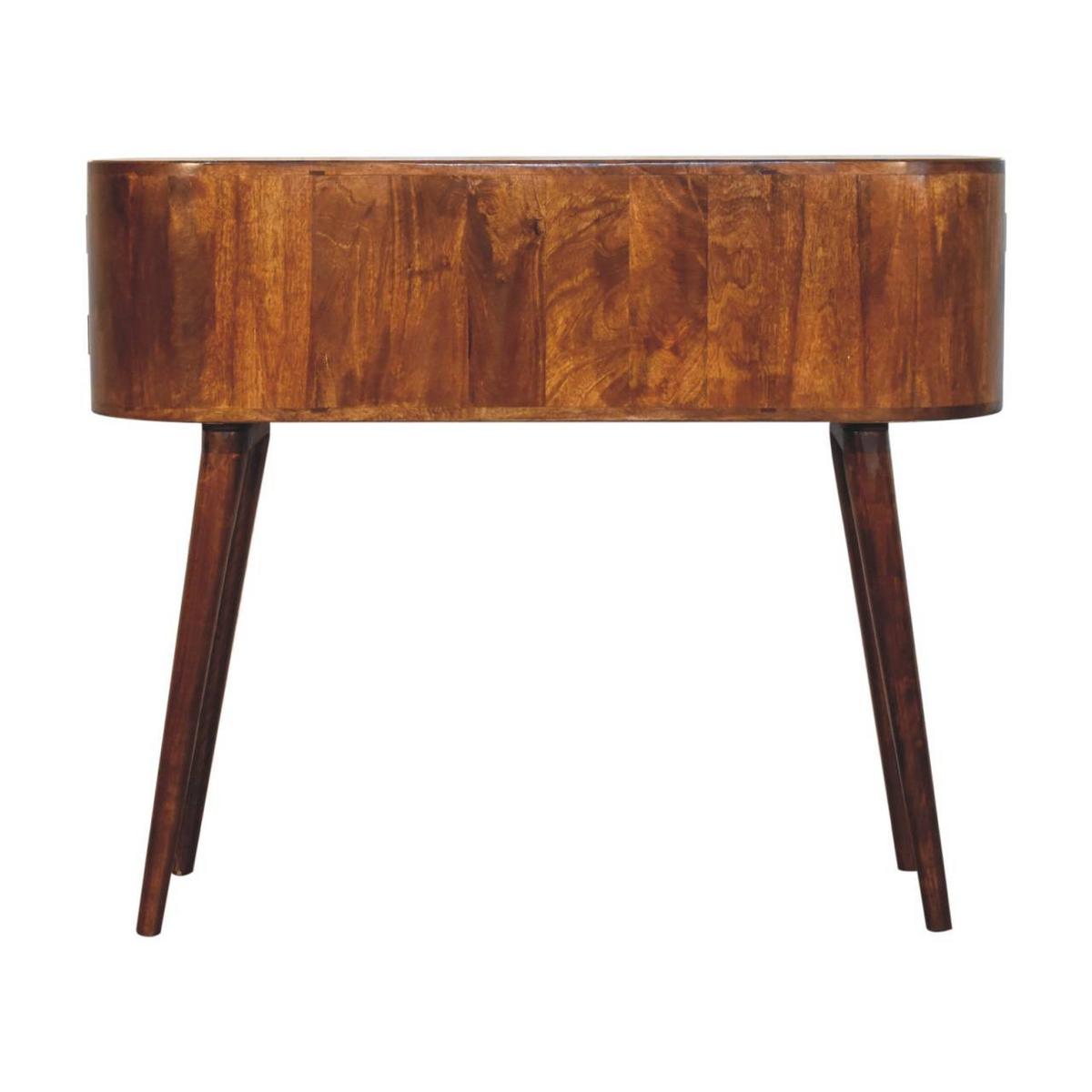 KONSOLENTISCH IN KASTANIENFARBE, 2 SCHUBLADEN, 2 SEITENSCHRÄNKE, BRAUN - Braun, Holz (110/35/91cm) - Artisan Furniture