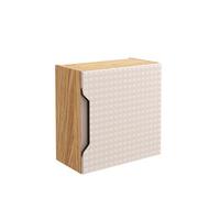 SCHRANK 1 Tür Mallory Beige und Holz - Braun, Holzwerkstoff (35/35/19cm) - Petits-meubles