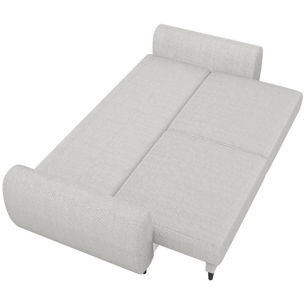 3-SITZER SCHLAFSOFA Cortez silber - Silberfarben/Schwarz, Textil (251/76/95cm) - Beautysofa