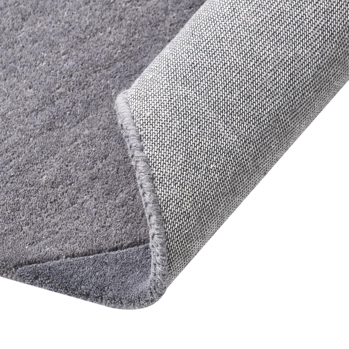 TEPPICH Grau 160/160 cm Wolle Mysuru - Grau, Textil (160/160cm) - Beliani