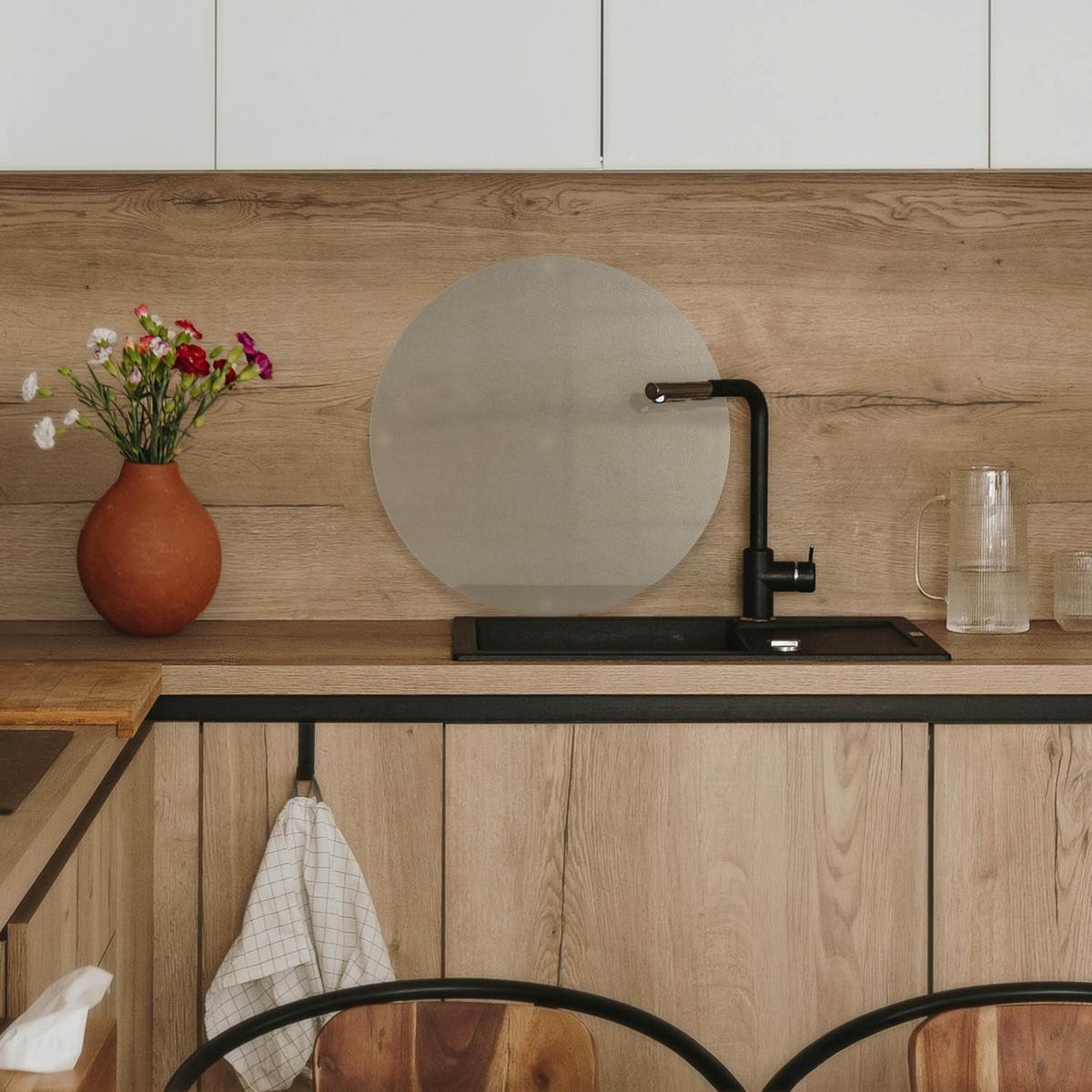 GLASPLATTE Ø40 cm transparent - Transparent, Glas (40/40/0.4cm) - Wallfluent
