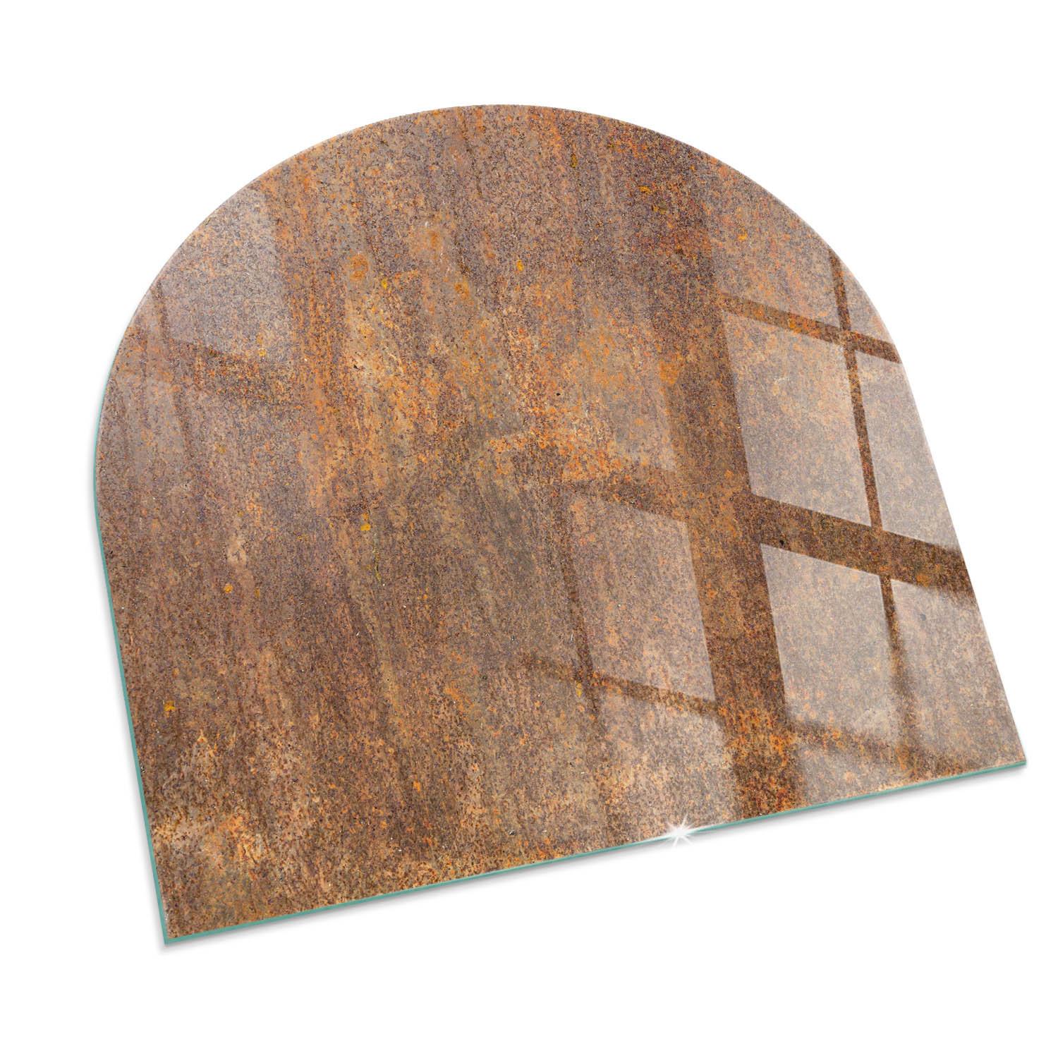 GLASPLATTE für Kamin 100x100 cm - Braun, Glas (100/100/0.4cm) - TULUP