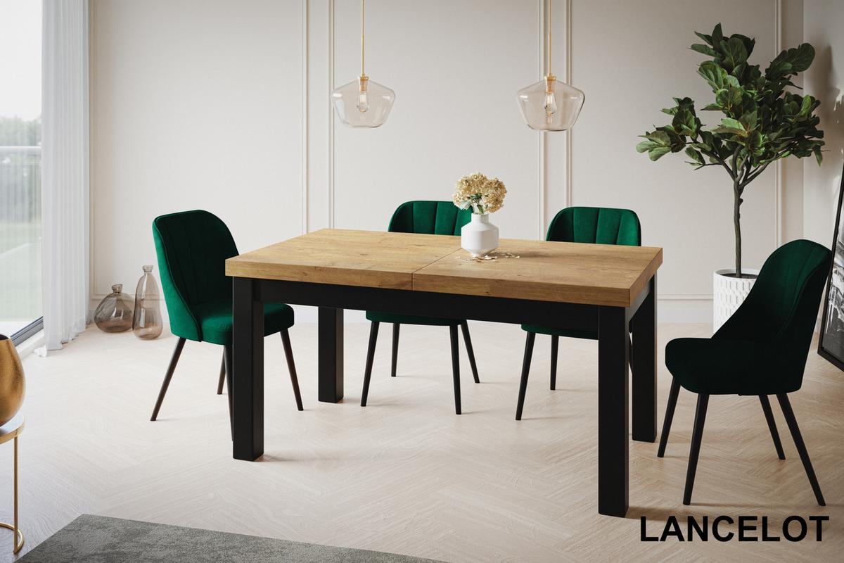 RECHTECKIGER Esstisch Ausziehbar – Moderner Wohnzimmertisch Küchentisch und Esszimmertisch – Tisch mit Holzbeinen, Maßen von 170 – 250 cm – Lancelot - Beige/Schwarz, Holzwerkstoff (170/90/78cm) - Alpi-Möbel