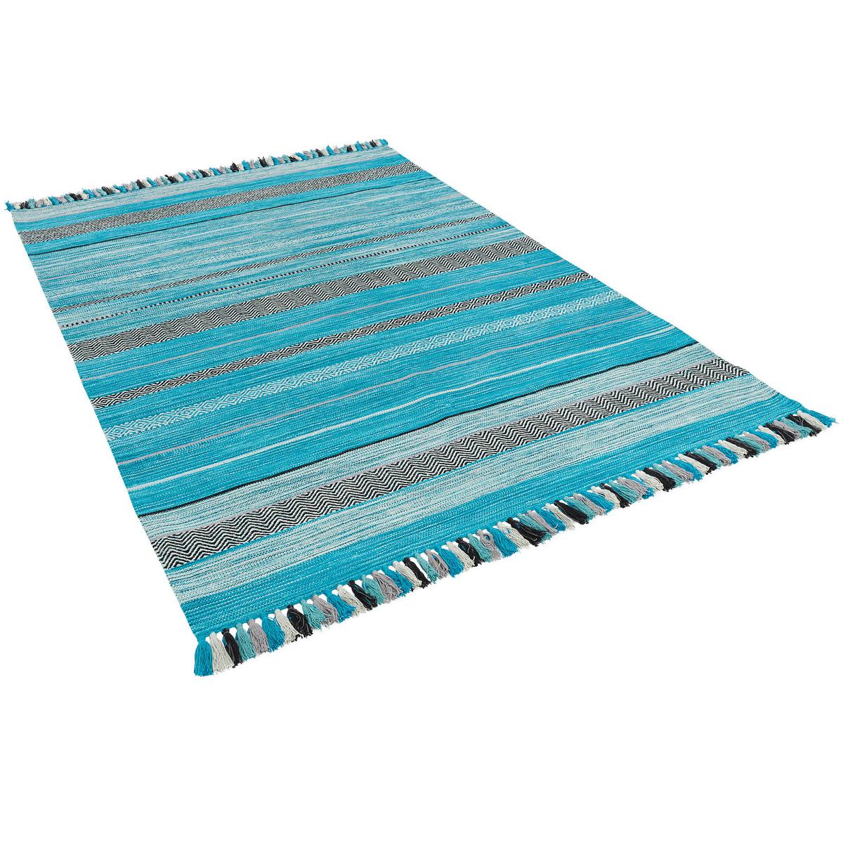 NATUR TEPPICH KELIM KALLEEN - Türkis, Textil (200/300cm) - Pergamon