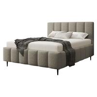 POLSTERBETT Lunaro Leg - Hellbraun/Schwarz, Holz/Textil (180/200cm) - MIRJAN24