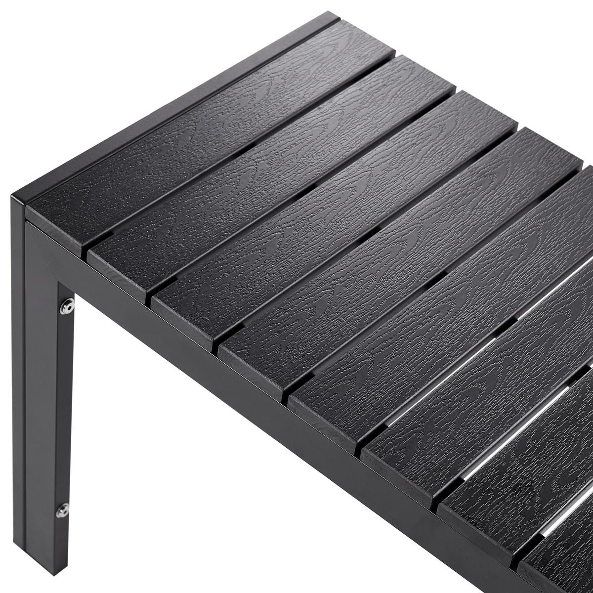 GARTENTISCH-SET 4-Sitzer Schwarz Nardo - Schwarz, Kunststoff - Beliani