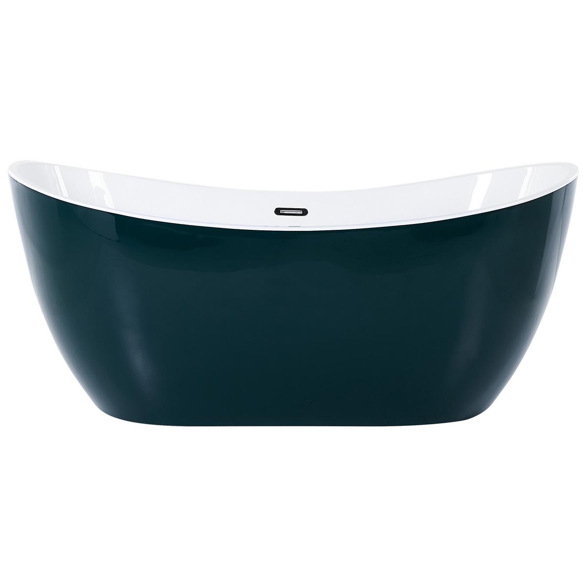 BADEWANNE FREISTEHEND 77x170x72 cm grün Antigua - Grün, Kunststoff (77/72/170cm) - Beliani
