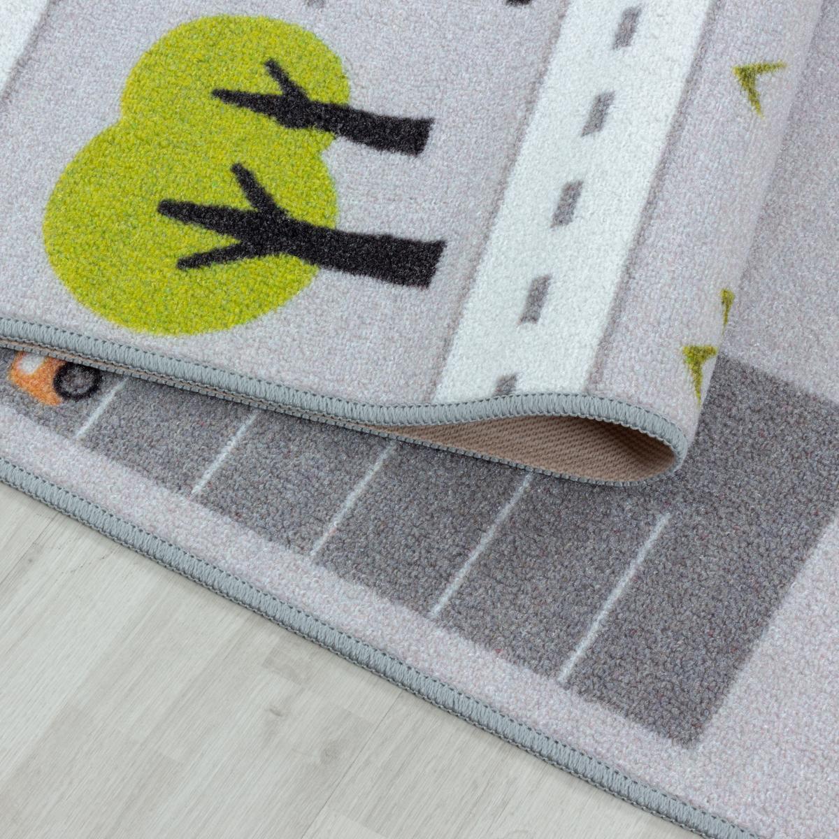 KINDERTEPPICH TRAUN, mit Spielstraßen-Motiv, Grau, 120 x 170 cm - Grau, Textil (170/120cm) - KADIMA DESIGN