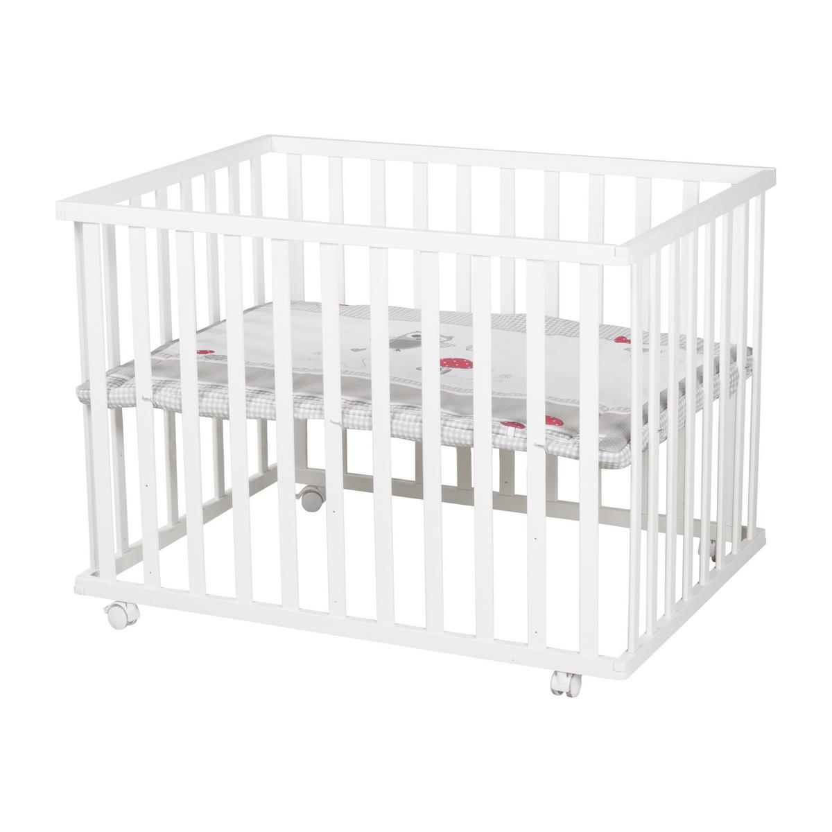 LAUFGITTER 100x75 Adam & Eule - Weiß, Holzwerkstoff (73/72/98.5cm) - Roba