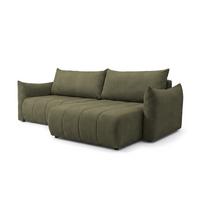 ECKSOFA Ontario Mit Schlaffunktion - Olivgrün, Holzwerkstoff/Textil (260/154cm) - Fun Möbel