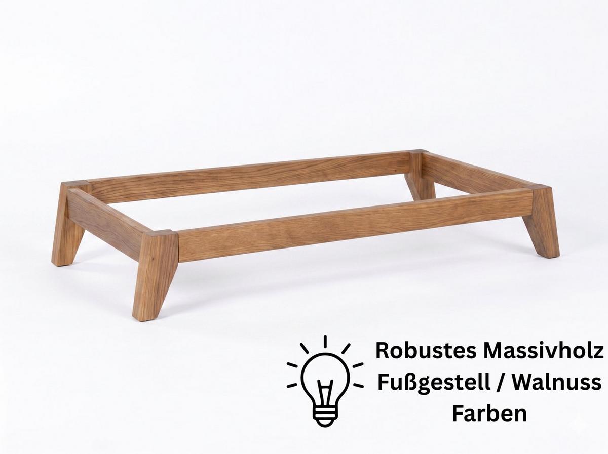 BABYBETT Lina 4x höhenverstellbar Weiß/Waluss - Walnussfarben/Weiß, Holz/Holzwerkstoff (70/140cm) - arthur berndt