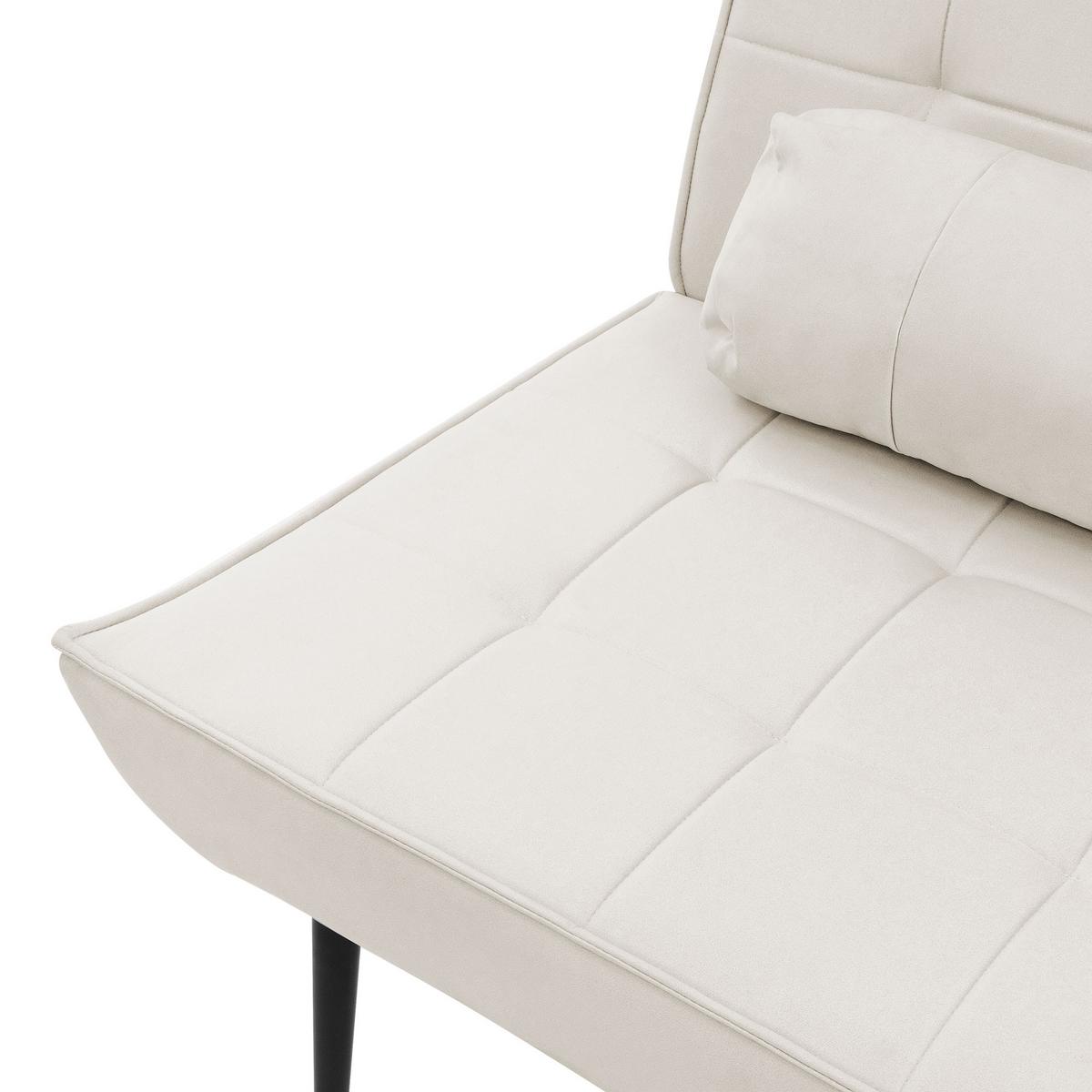 RELAXSESSEL Weiß - Beige/Schwarz, Metall (97/100/79cm) - ML-DESIGN