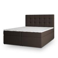 BOXBETT PALMA 140x200 cm mit Matratze und Topper - Braun - Braun, Holz (140/200cm) - MASSENO