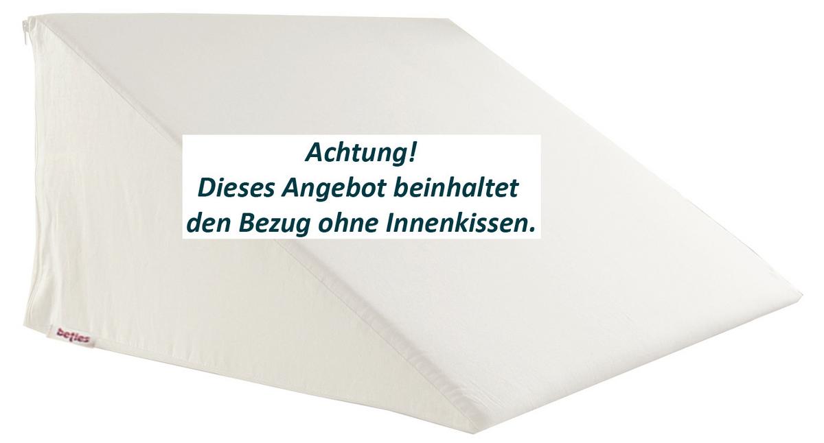 KEILKISSENBEZUG Basic 100% Baumwolle weiß 62/49/30 cm - Weiß, Textil (62/49cm) - beties Heimtextil