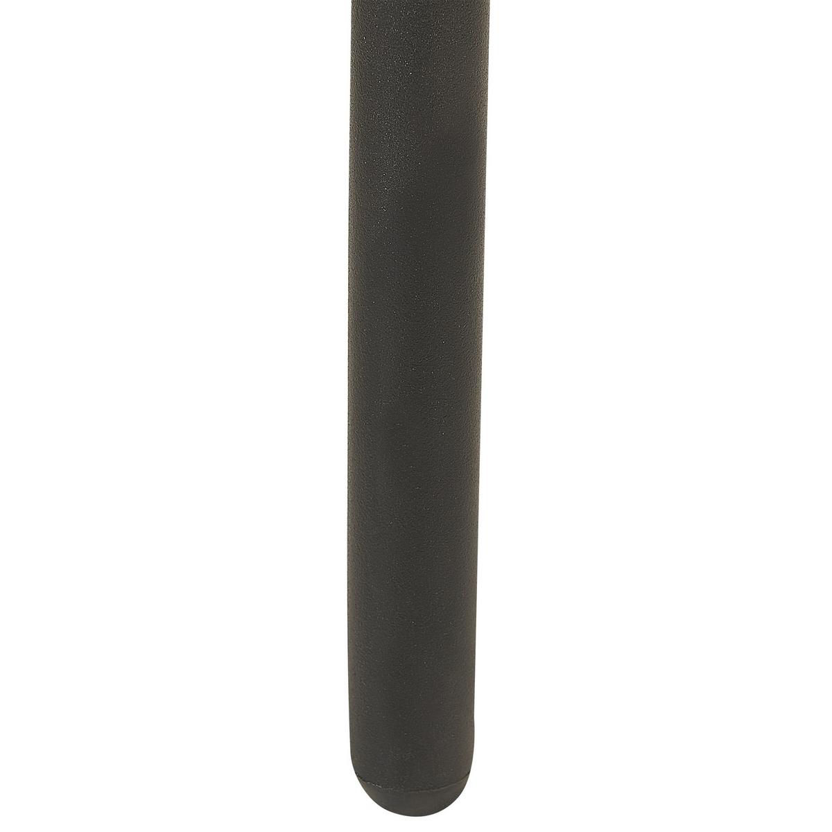 GARTENSTUHL 2er-Set PE Rattan Auflage graphitgrau Pratello - Graphitfarben/Naturfarben, Kunststoff (45/84/49cm) - Beliani