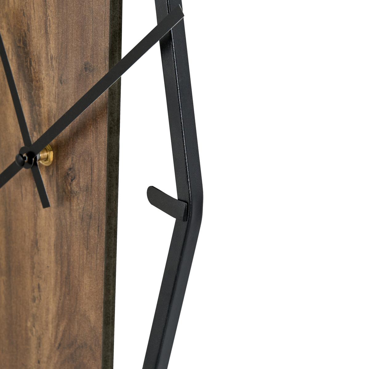 WANDUHR Braun Clisson - Schwarz/Braun, Holzwerkstoff (25/51/4cm) - Beliani
