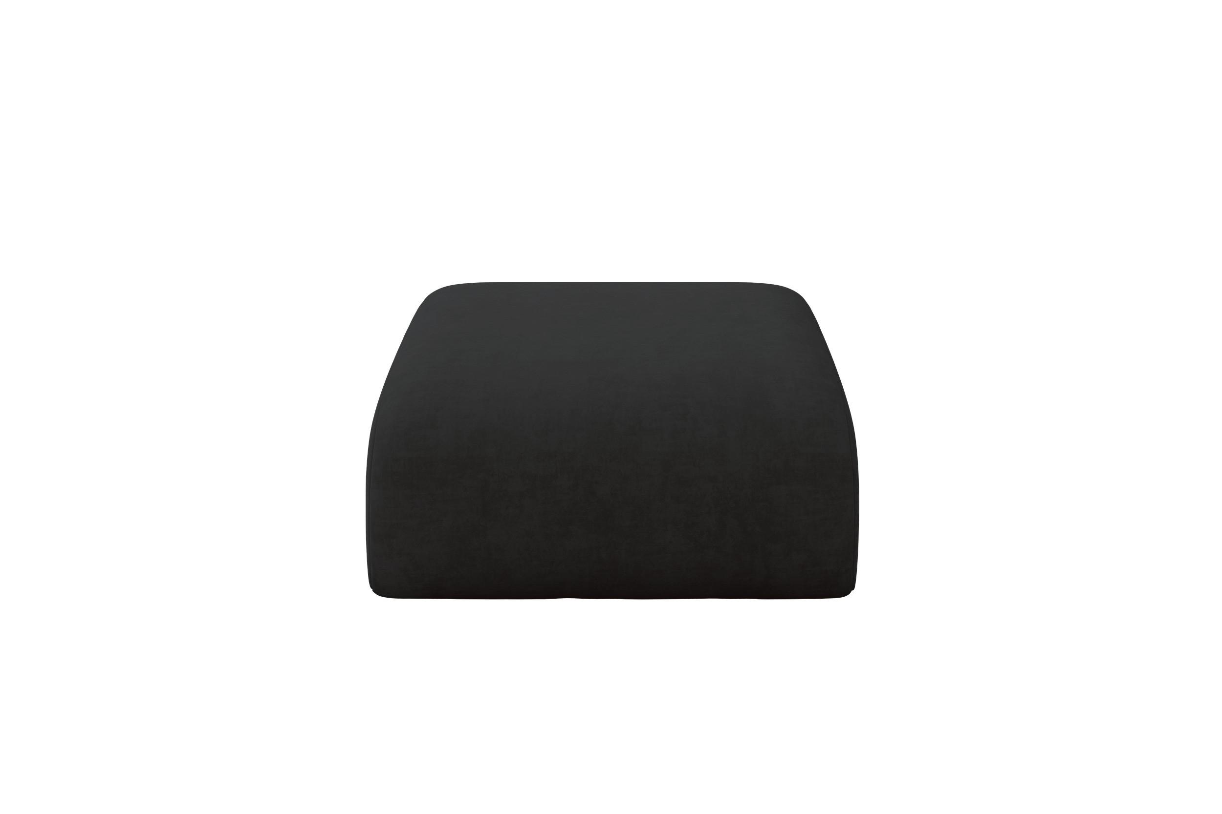 POUF MIRA-PUF 91x89x40 Schwarz cm Velours Modular Sitzhocker - Anthrazit/Schwarz, Holzwerkstoff/Kunststoff (91/40/89cm) - ALTDECOR