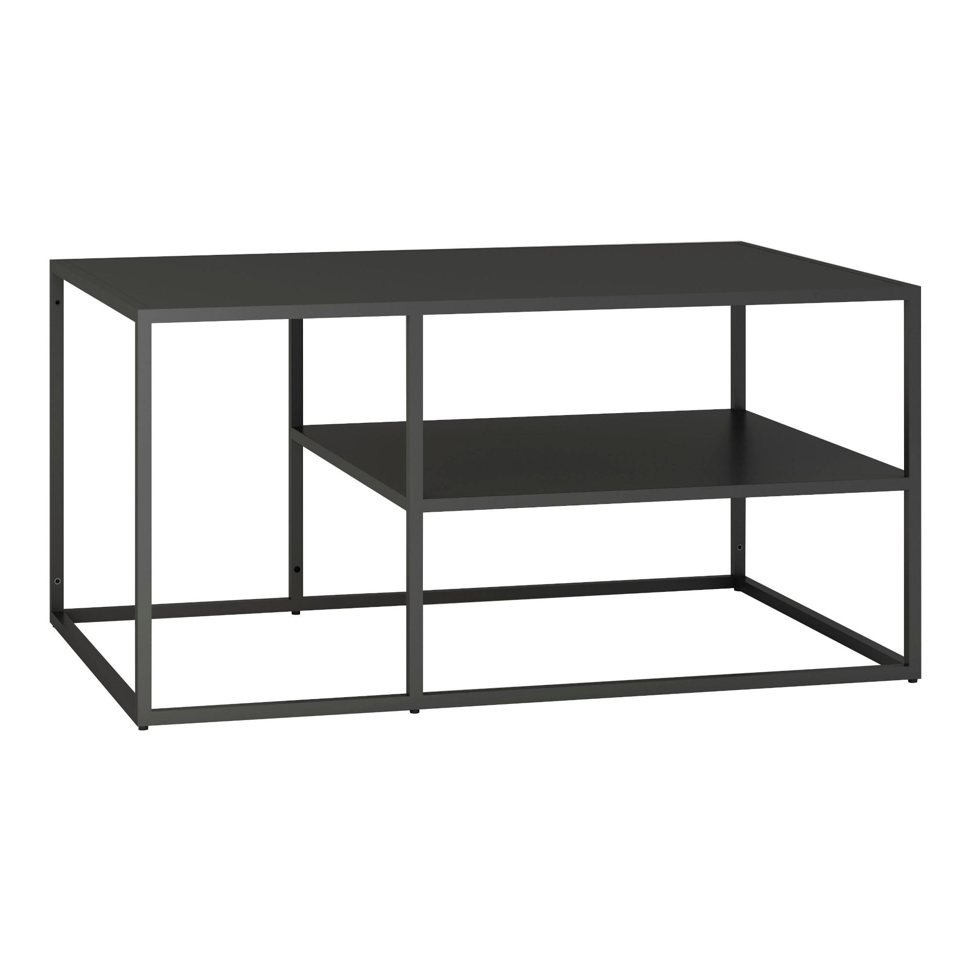 COUCHTISCH Solund 45/90/60 cm - Schwarz, Metall (60/90/45cm) - [en.casa]
