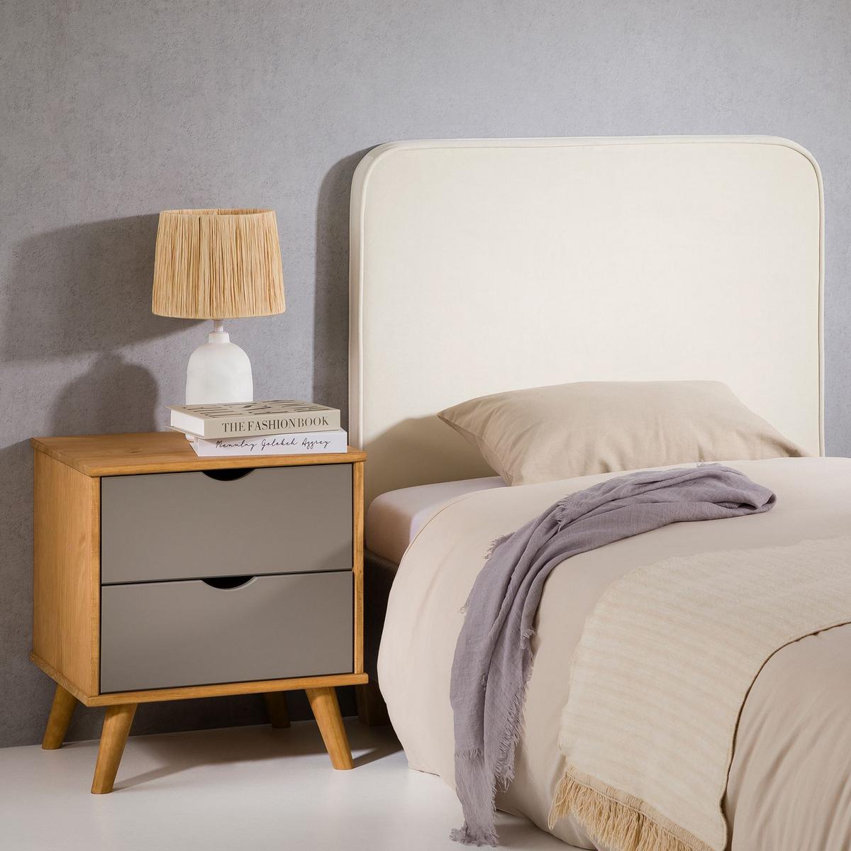 KOPFTEIL LUNAR 90x190 cm cremeweiß - Creme, Textil (90/68/6cm) - IDIMEX