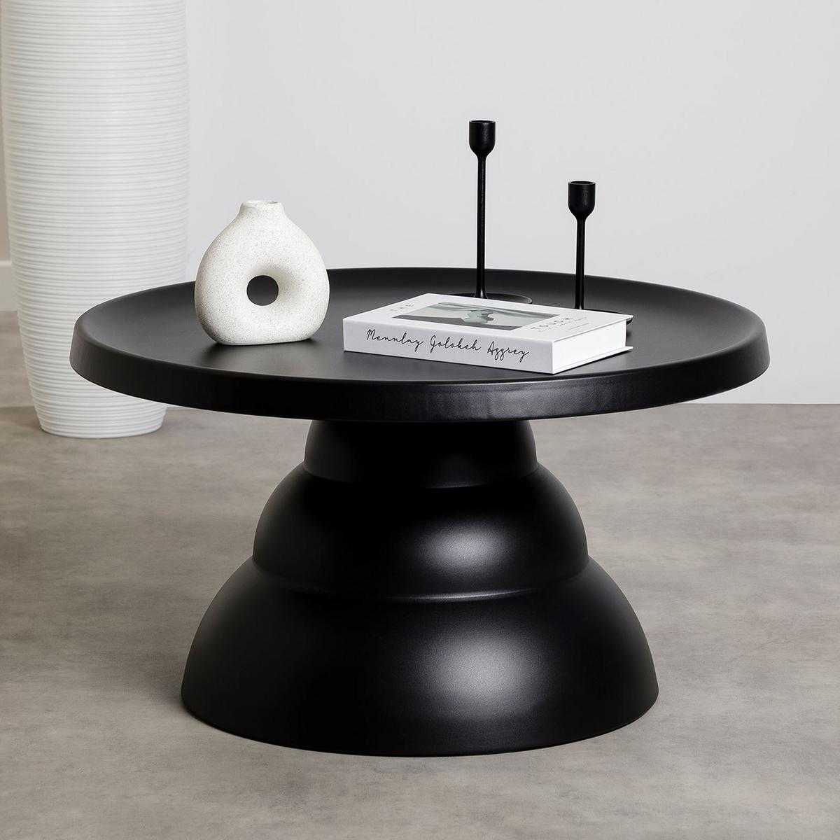 COUCHTISCH LORIS schwarz - Schwarz, Metall (70/70/39cm) - IDIMEX