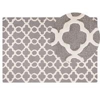 KURZFLOR-TEPPICH ZILE 140/200 cm - Grau, Textil (140/200cm) - Beliani