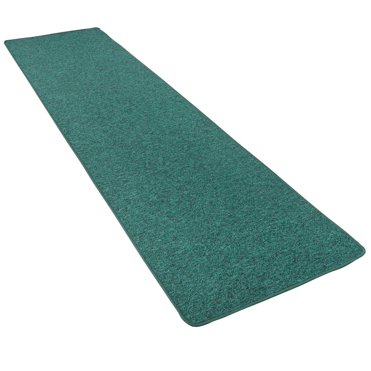 FEINSCHLINGEN VELOUR LÄUFER TEPPICH STRONG - Petrol, Textil (80/240cm) - Snapstyle