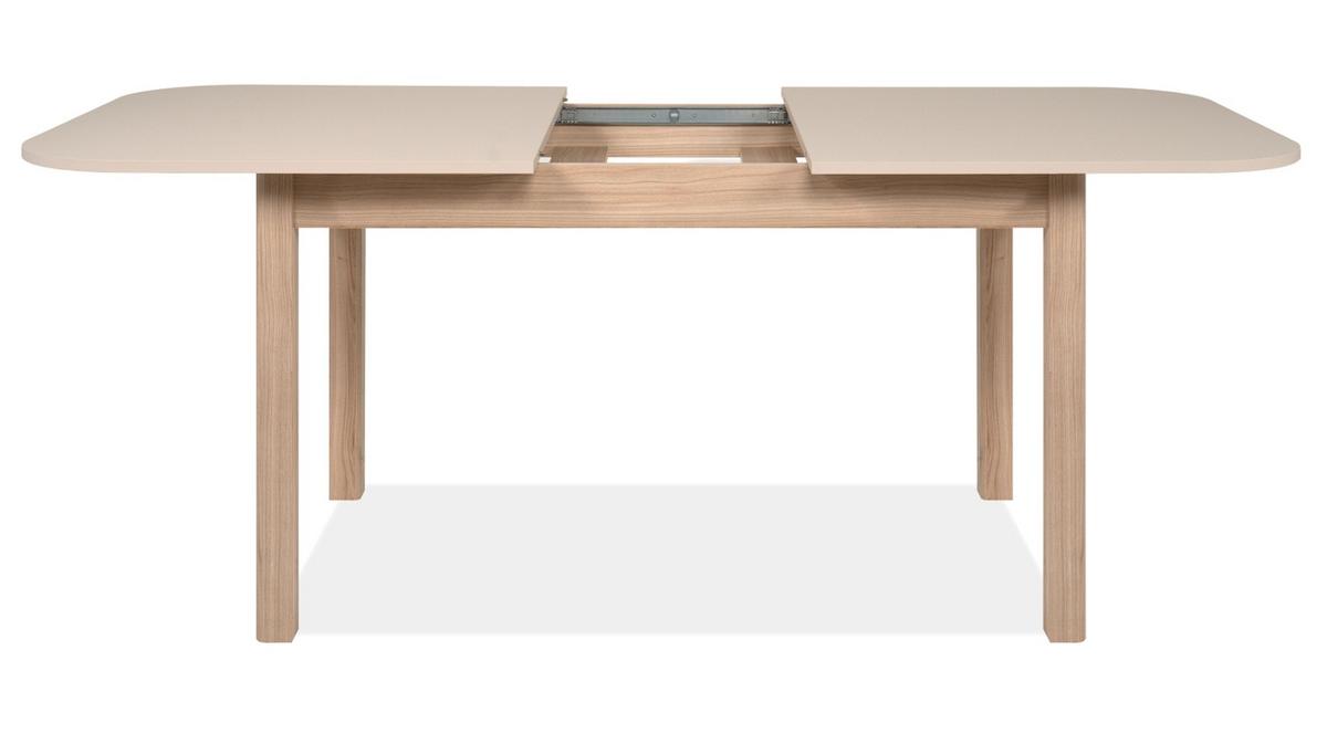 ESSTISCH samt, Riva Eiche 160/200 cm, Küchentisch ausziehbar - Eichefarben/Beige, Holzwerkstoff (90/160/76cm) - Furn.Design