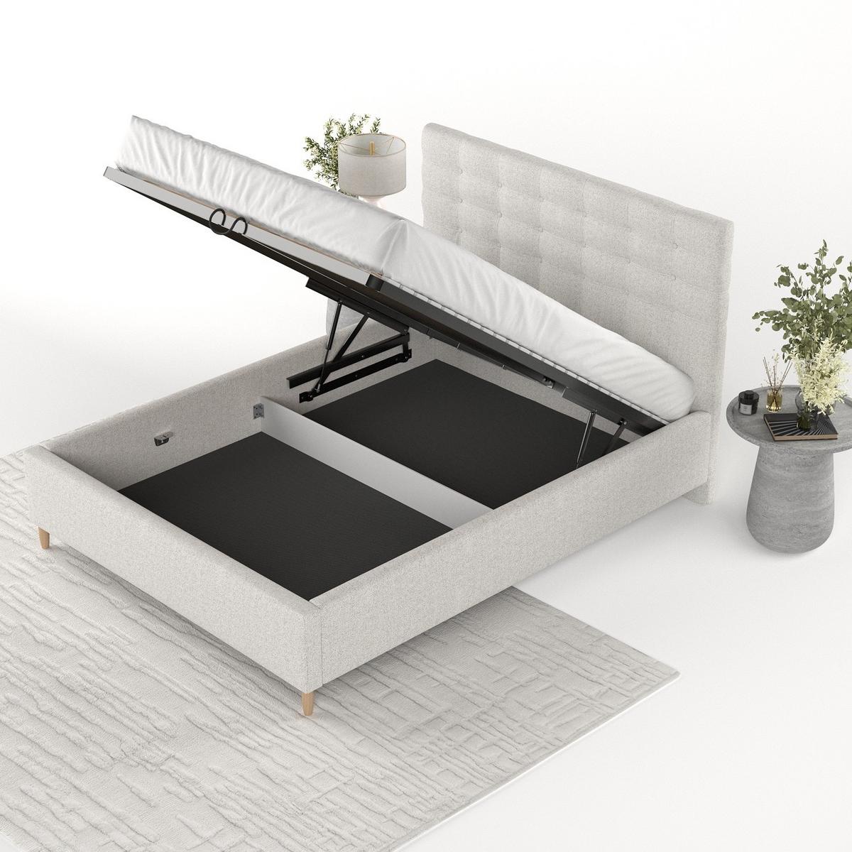 POLSTERBETT Soma 140/200 cm Hellbeige im Riva Stoff - Beige/Naturfarben, Holz/Holzwerkstoff (140/200cm) - AltaBeds