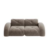 2-SITZER SOFA chenille modular & montagefrei - Walnussfarben, Textil (204/76/95cm) - Urban Meuble