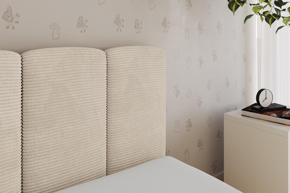 EINZELLBETT Jugendbett mit Bettkasten, Rechts - DEXY 90x200 Beige - Kaschmir, Holzwerkstoff/Textil (90/200cm) - ALTDECOR