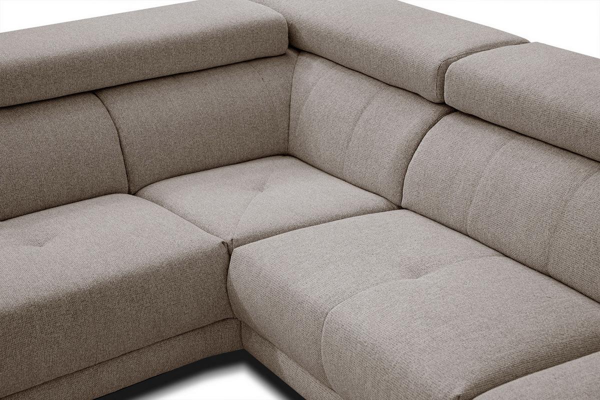 ECKSOFA MORELLO 5-Sitzer, taupe - Taupe/Schwarz, Holzwerkstoff/Textil (158/269cm) - Wozimo