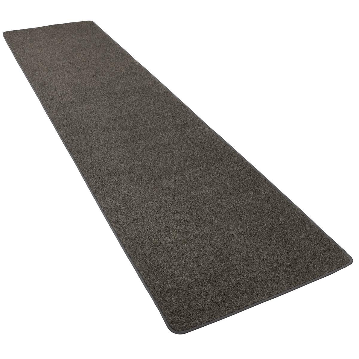 TREND VELOURS LÄUFER TEPPICH JOY - Dunkelbraun, Textil (100/200cm) - Snapstyle