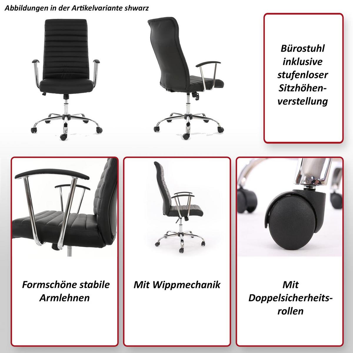 BÜROSTUHL Schwarz - Schwarz, Textil (68/117/71cm) - MCW