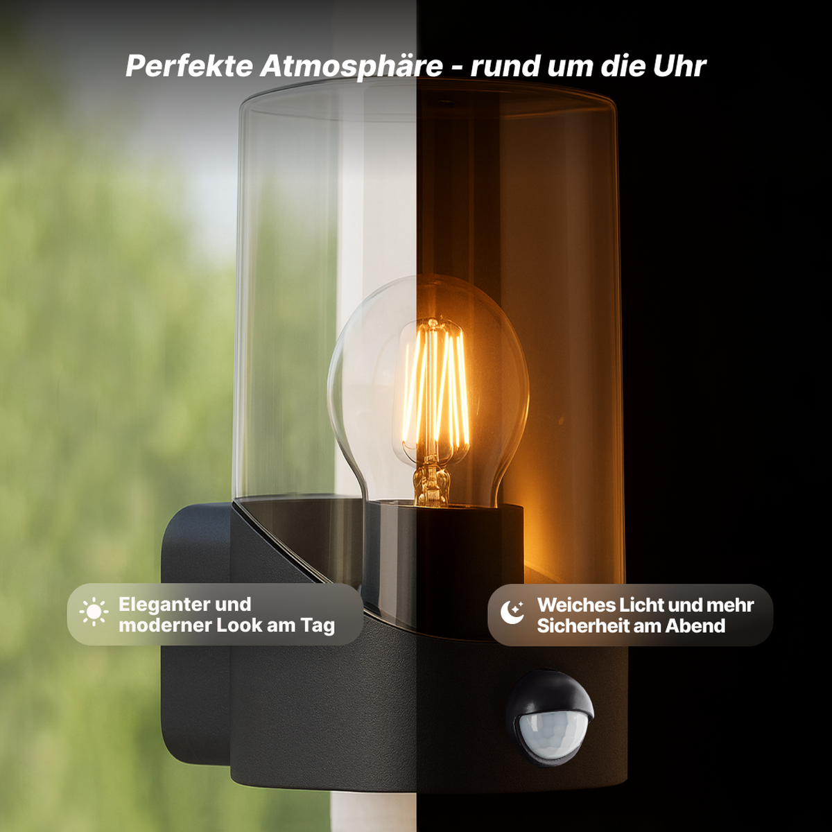 AUSSENWANDLEUCHTE Minou 44311/93 - Schwarz, Metall (9/20/13.5cm) - Brilliant
