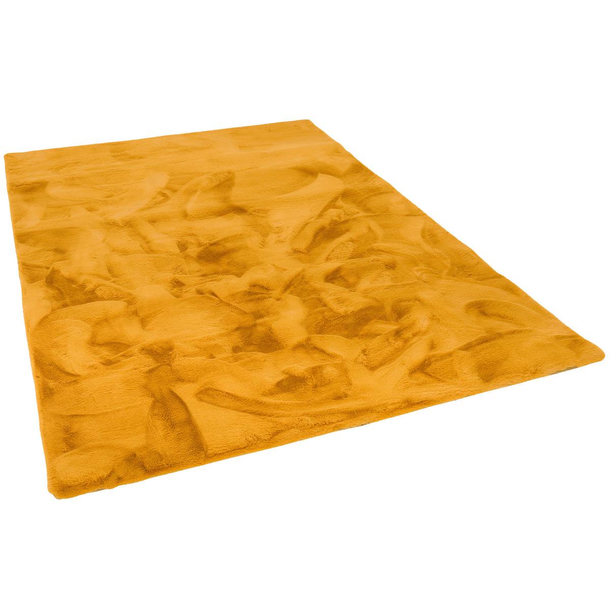 FELLTEPPICH LUXUS SUPER SOFT PLUSH - Currygelb, Textil (70/140cm) - Pergamon