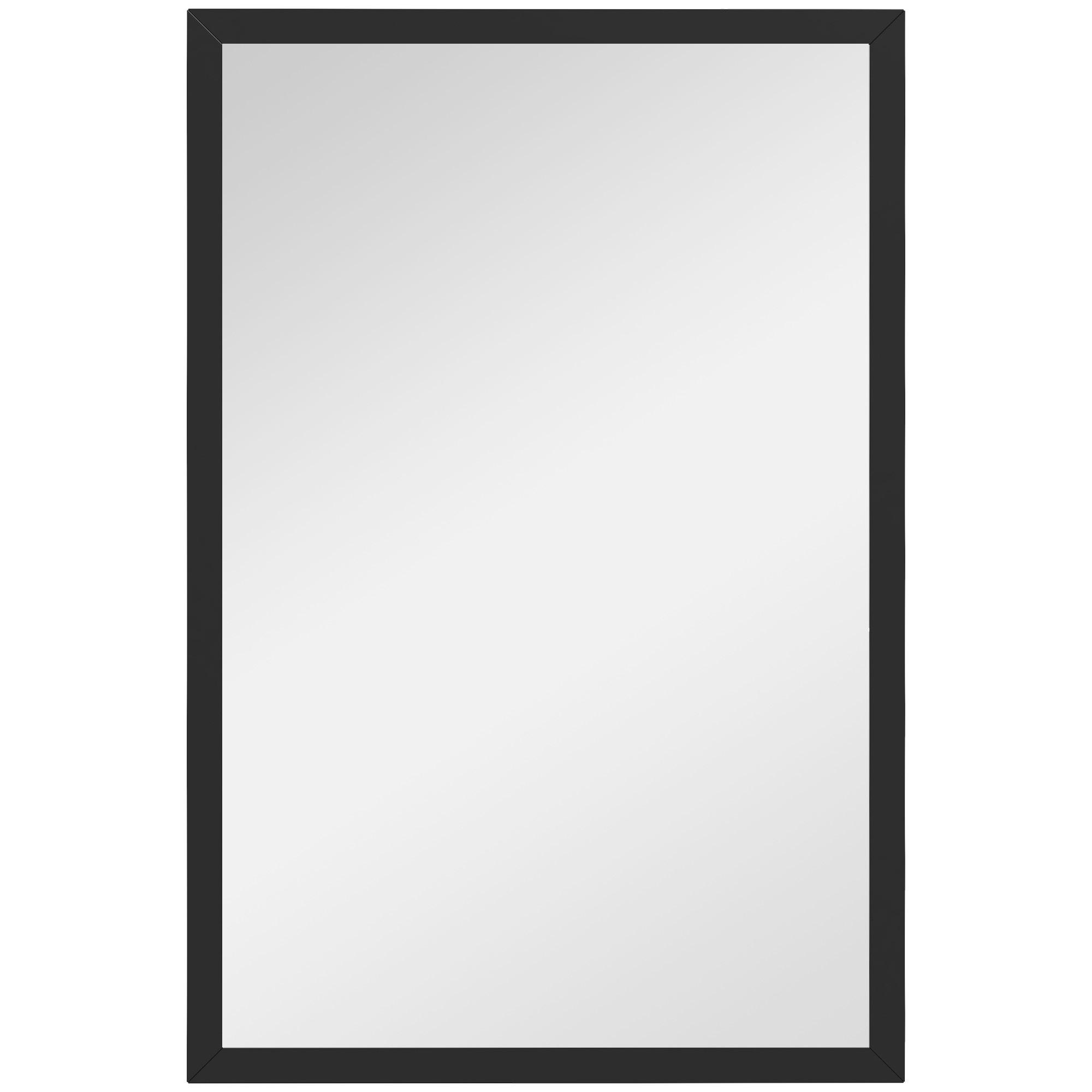 WANDSPIEGEL MDF Glas Schwarz - Schwarz, Holzwerkstoff (2/60/40cm) - HOMCOM