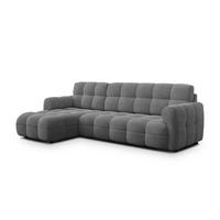 ECKSOFA MELLOW 4-Sitzer, grau - Schwarz/Grau, Holz/Textil (262/156cm) - Wozimo