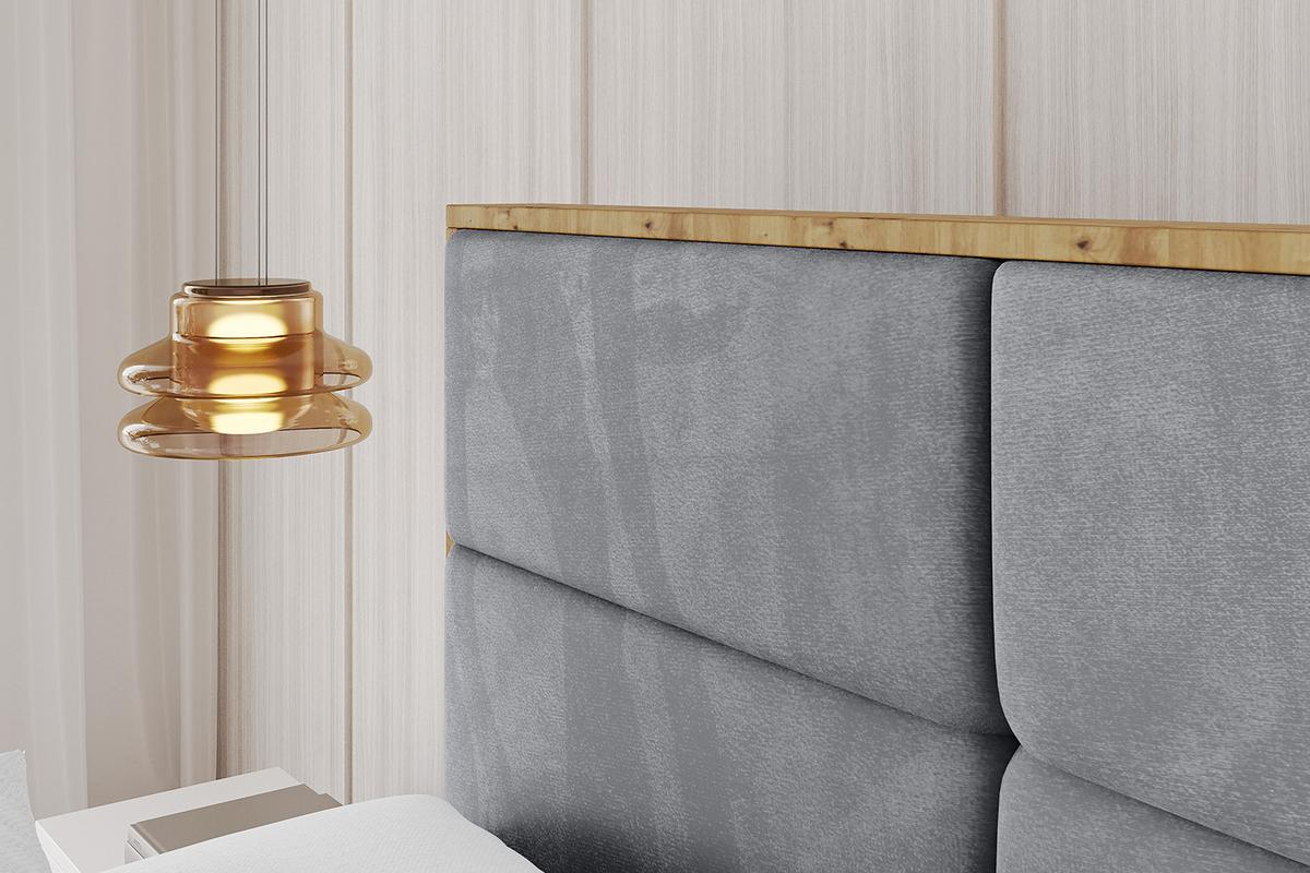 POLSTERBETT mit Bettkasten und Lattenrost, Boxbett ohne Matratze - ENZO1 180x200 Grau - Grau, Holzwerkstoff/Textil (180/200cm) - ALTDECOR