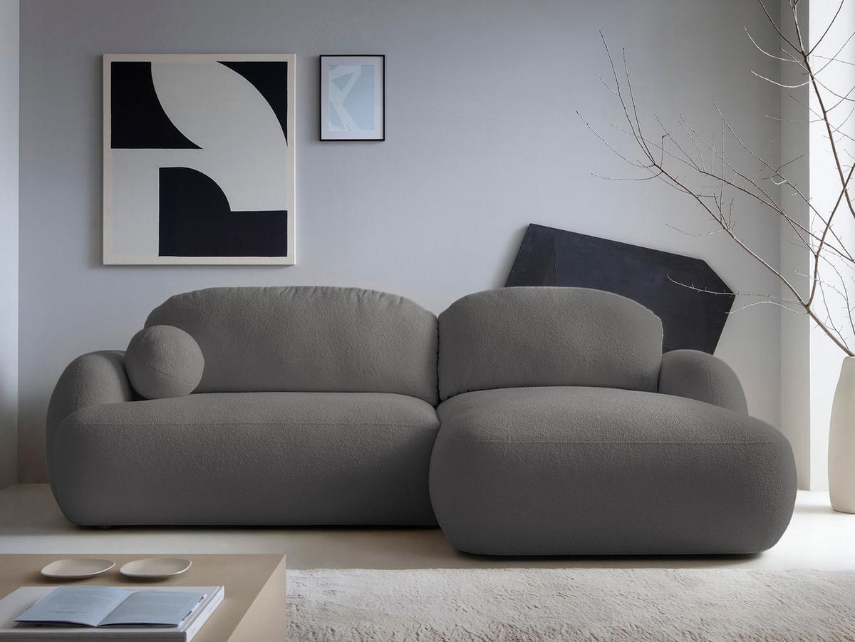 ECKSOFA Mayo, Seite: Rechts - Schwarz/Grau, Holz/Kunststoff (275/175cm) - MIRJAN24