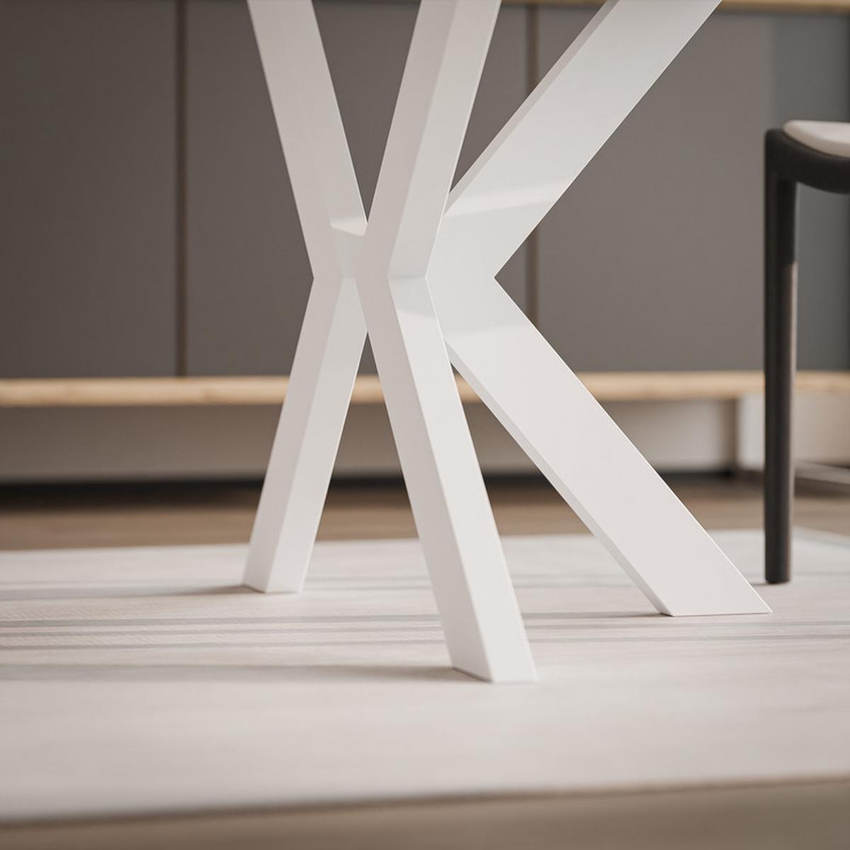 AUSZIEHTISCH DANTON 200/100/76 cm, Weiß / Bianco (Weiß) - Perlmutt/Weiß, Holzwerkstoff/Metall (100/200/76cm) - Idohome