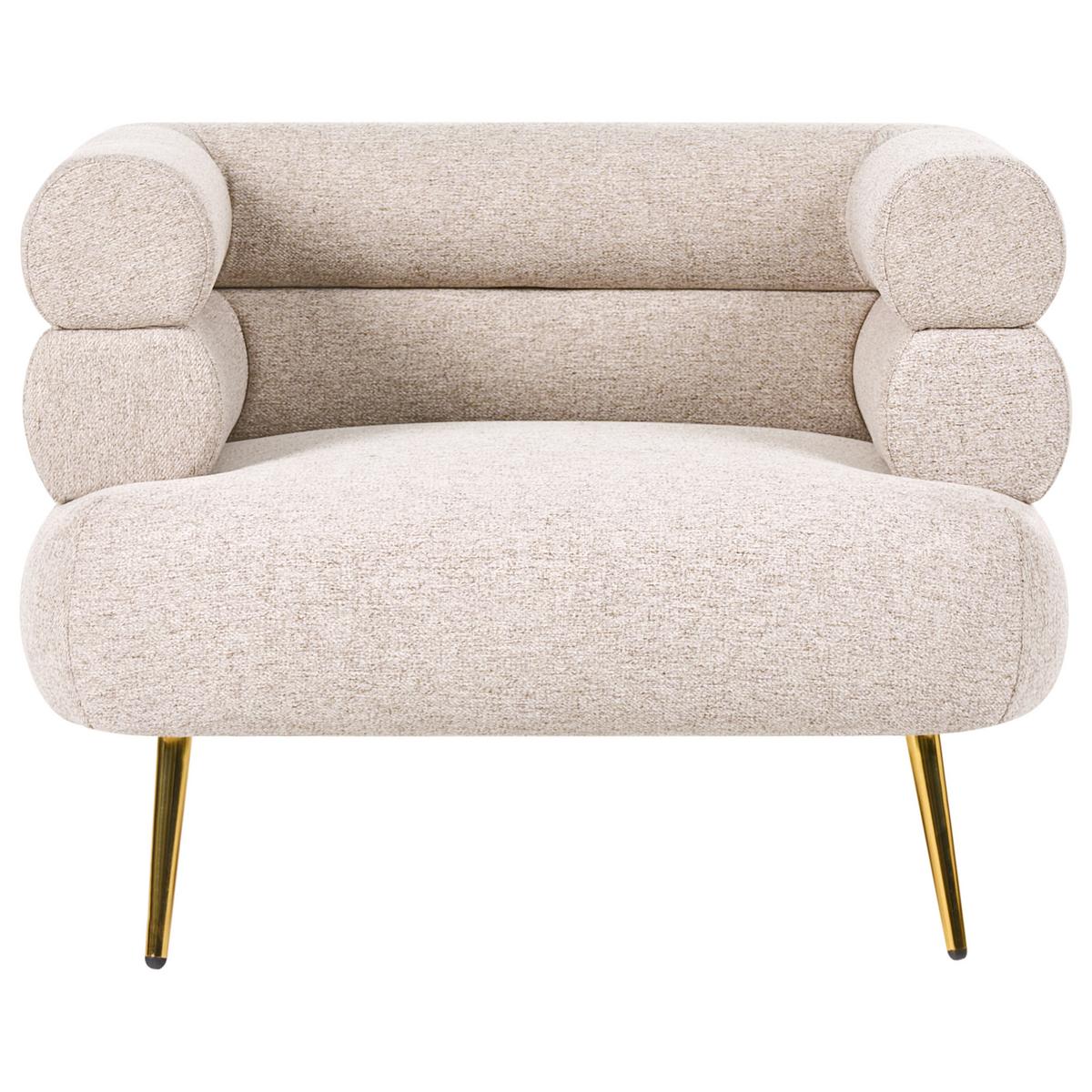 SESSEL Stoff Beige Bovik - Beige, Textil (90/68/74cm) - Beliani