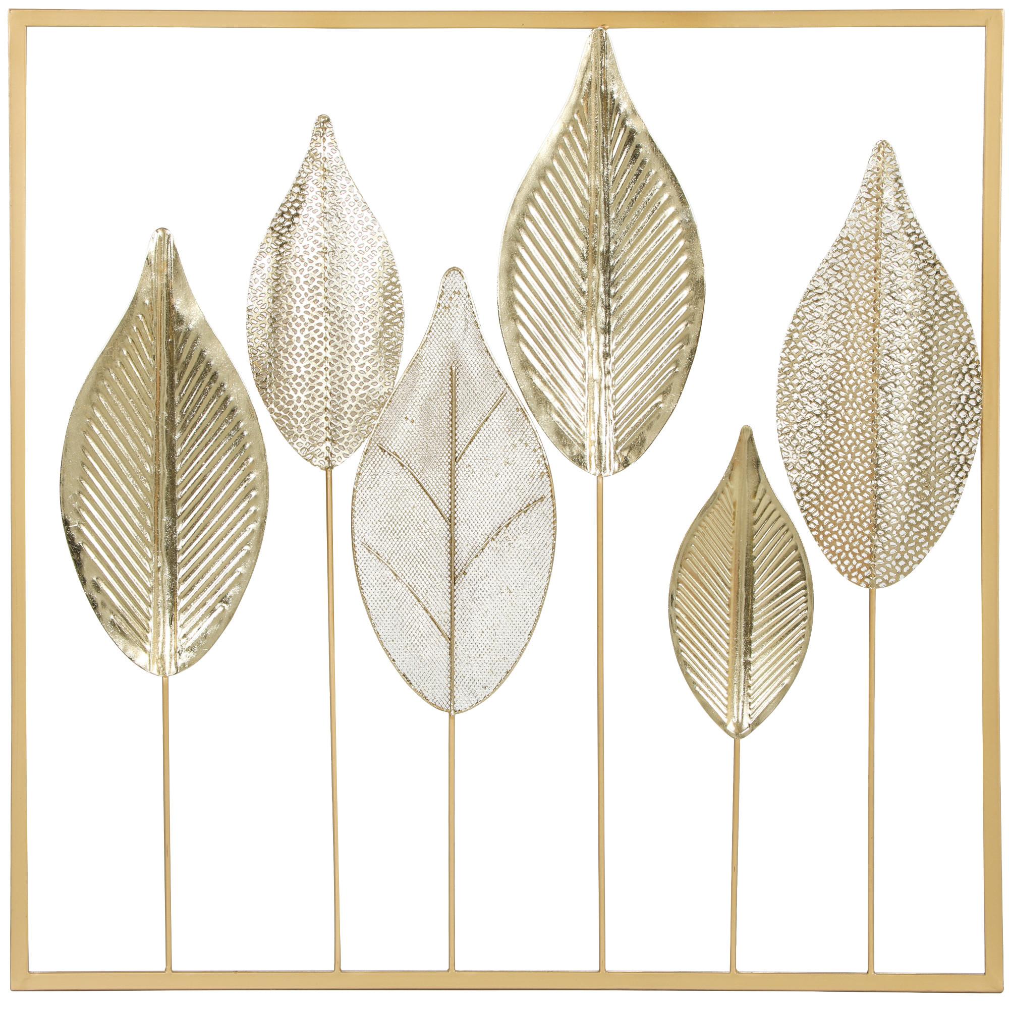 METALL-WANDDEKO Metall Gold - Goldfarben, Metall (2.5/70/70cm) - HOMCOM